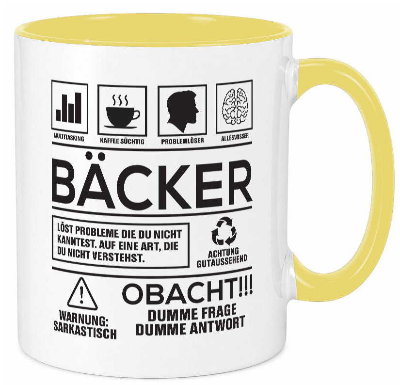 Achtung Probleme Bäcker | Bäckerei Backen Konditor Geschenk Humor Geschenkidee