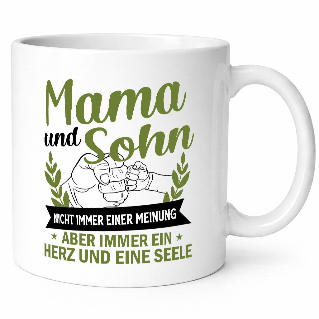 Mama und Sohn | Herz eine Seele Beste Mutter lustiger Spruch Geschenk Familie