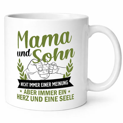 Mama und Sohn | Herz eine Seele Beste Mutter lustiger Spruch Geschenk Familie