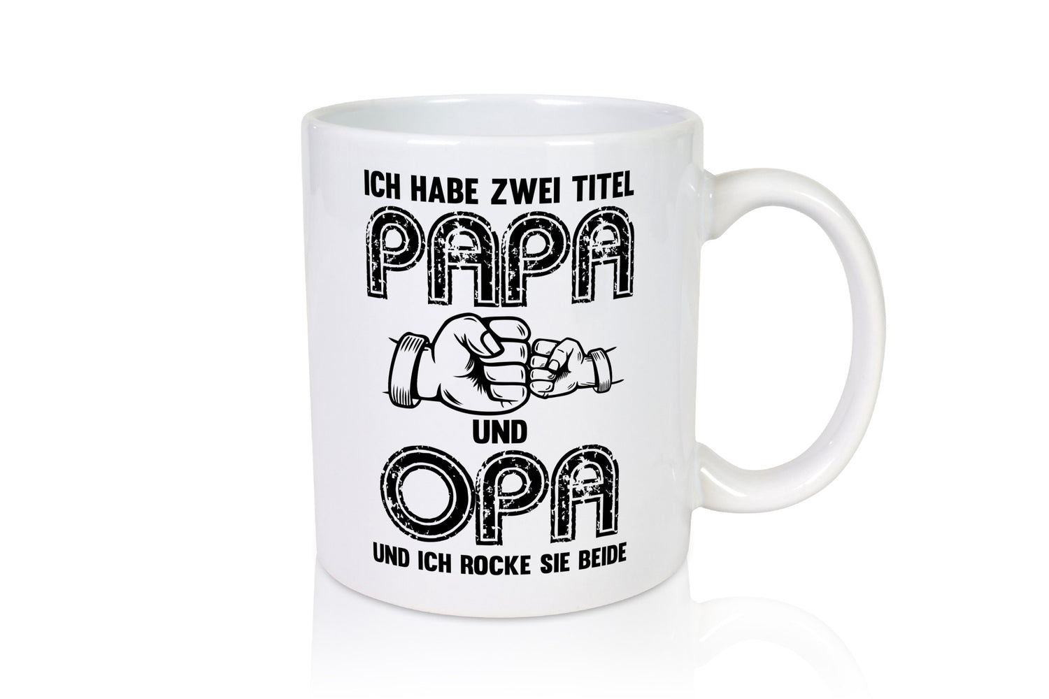 Ich habe zwei Titel Opa und Papa | Großvater lustiger Spruch Geschenk Familie