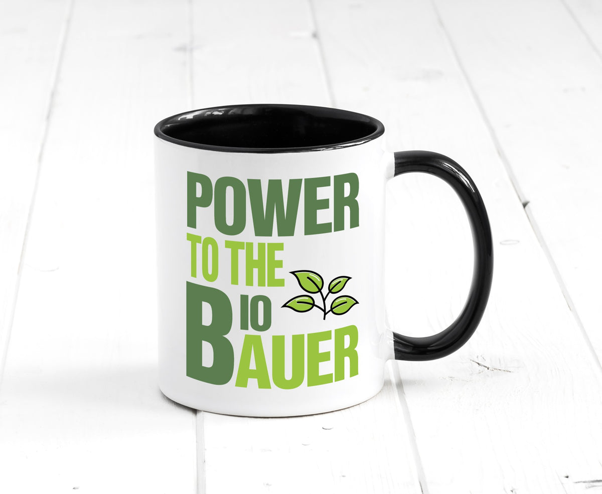 Bio Bauer Power | Landwirt Tasse Bauernhof Spruch lustig Humor Geschenkidee