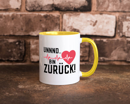 Bin zurück | Herzschlag Reanimation Puls Arzt Klinik Geschenk Humor