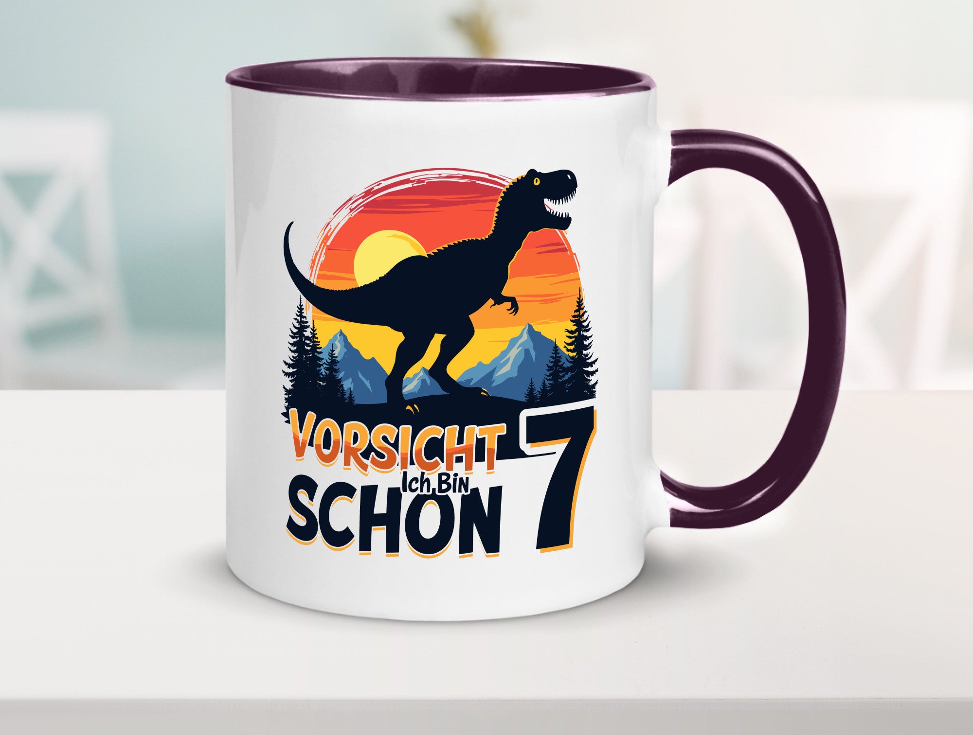 7. Geburtstag | 7 Jahre Dinosaurier v2 Geschenk Geschenkidee lustiger Spruch