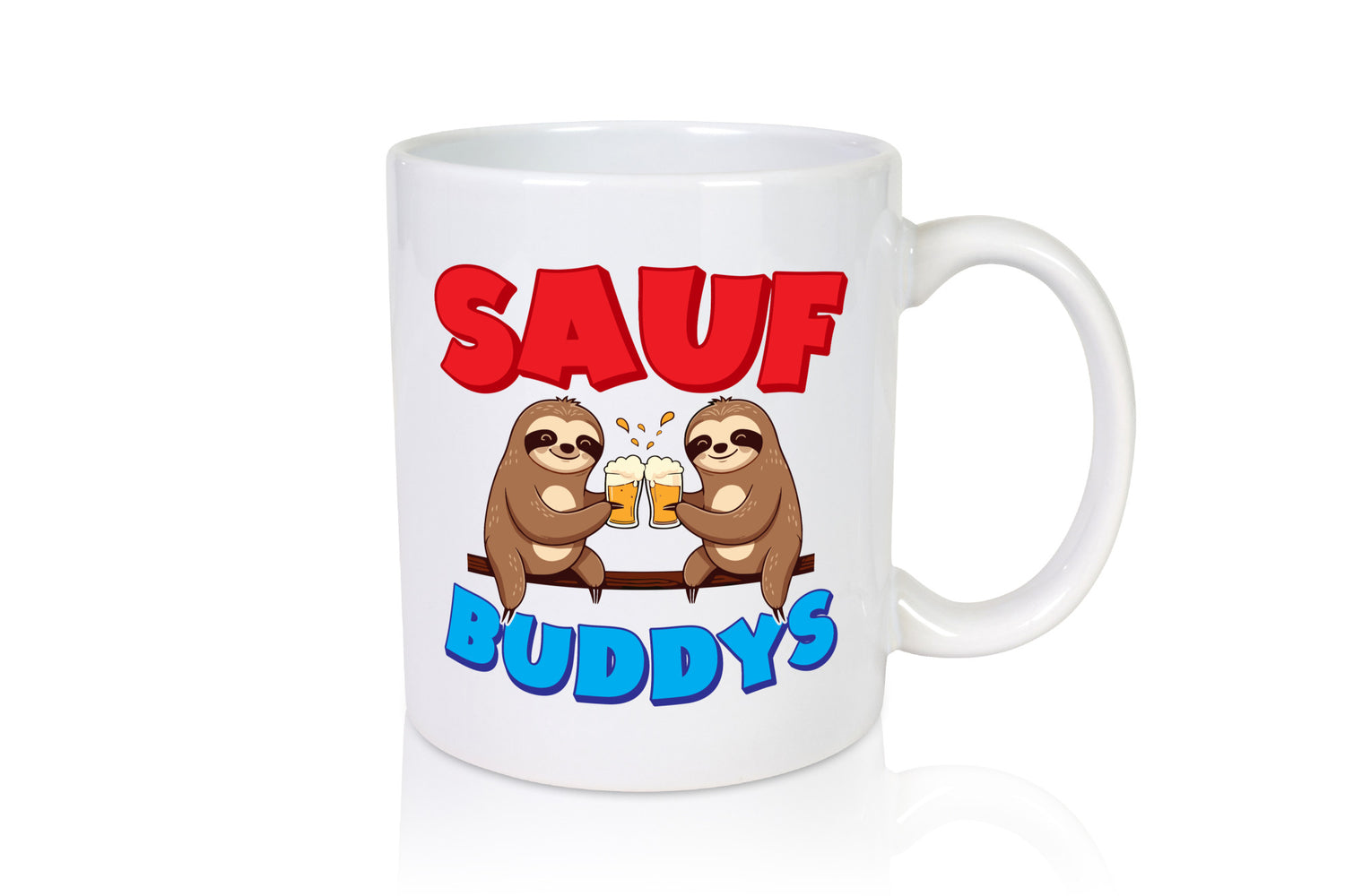 Saufbuddy | Saufen Party Faultier v2 lustig Tierliebhaber Humor Geschenk Tasse