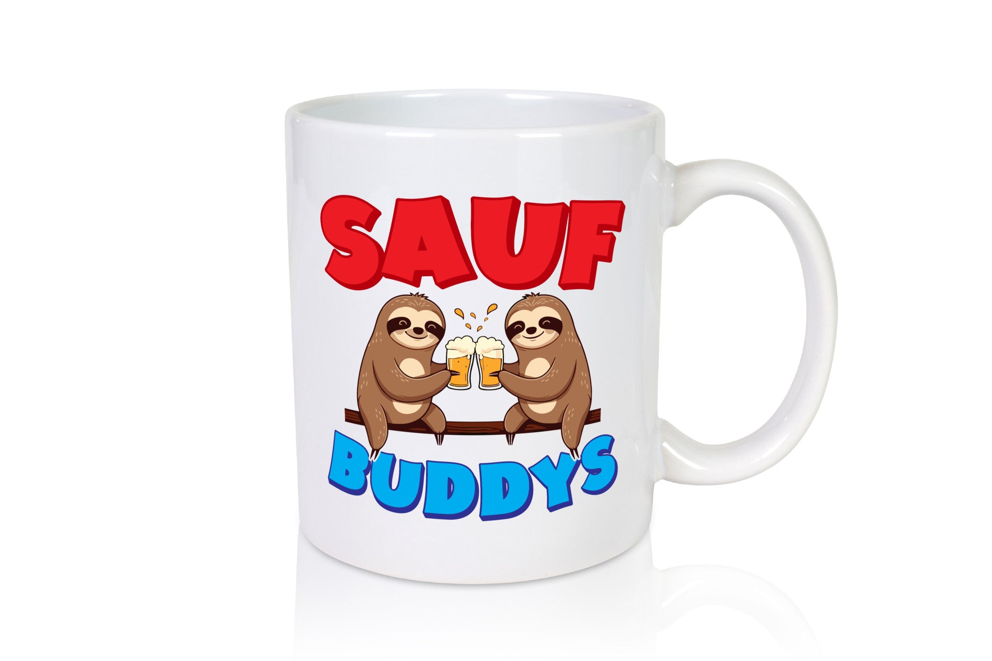 Saufbuddy | Saufen Party Faultier v2 lustig Tierliebhaber Humor Geschenk Tasse