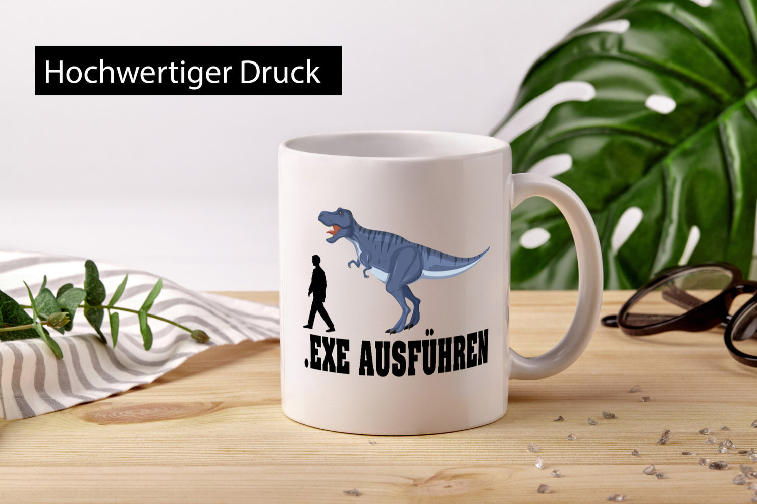 Exe Ausführen | Dinosaurier lustiger Spruch Geschenk Humor Geschenkidee Tasse