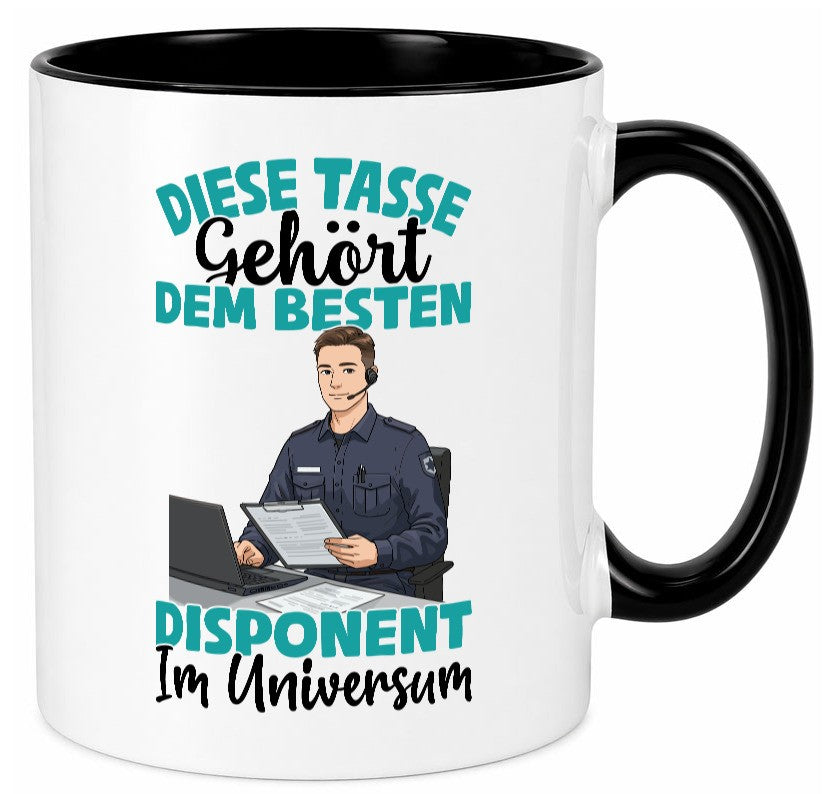 Im Universum: Disponent | Zuteiler Humor Geschenkidee Tasse