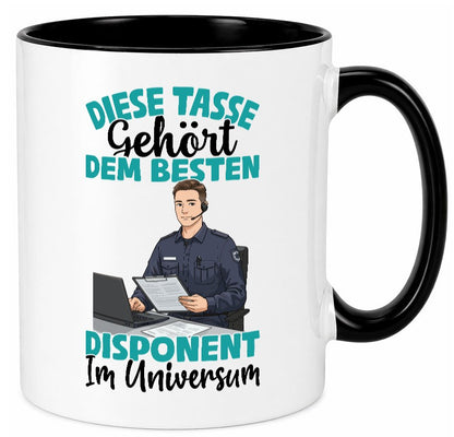 Im Universum: Disponent | Zuteiler Humor Geschenkidee Tasse
