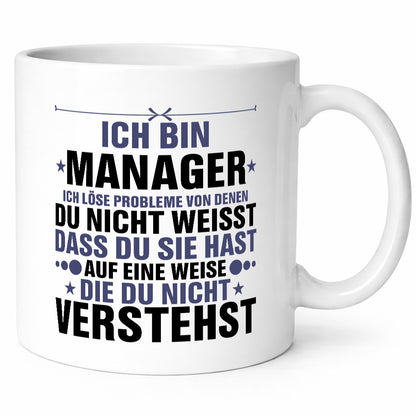 Löse Probleme: Manager | Management v2 Geschenkidee Humor Tasse