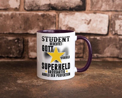 Bedeutung von Student | Universität Uni Studium Geschenkidee Humor Tasse