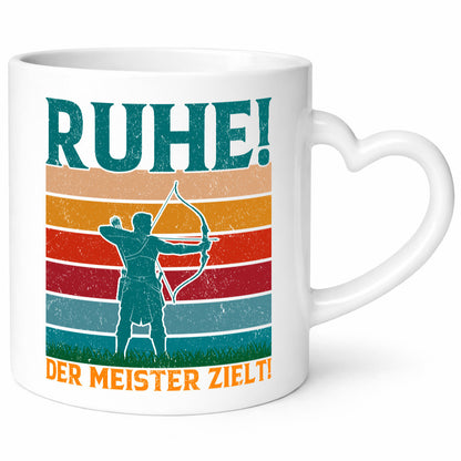 Ruhe der Meister Zielt | Bogenschießen Bogenschütze Geschenkidee Humor Tasse