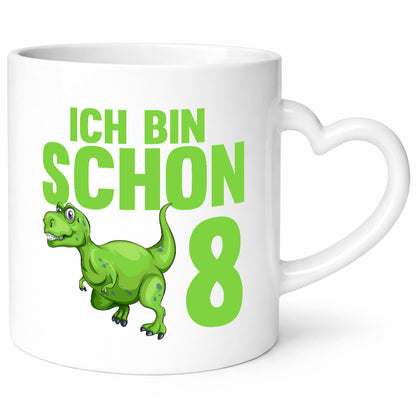 8. Geburtstag | 8 Jahre Dino Dinosaurier Geschenkidee Humor Tasse