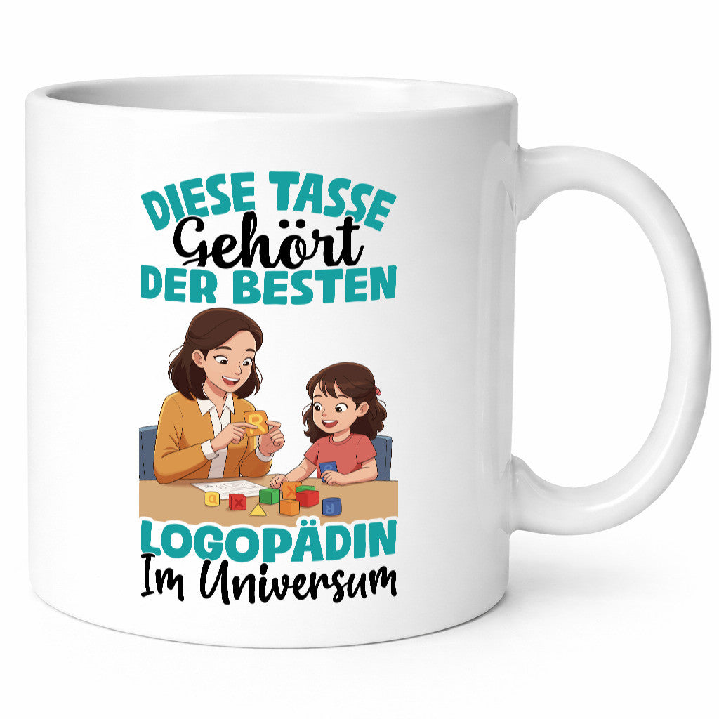 Im Universum: Logopädin | Sprachtherapie Geschenkidee Humor Tasse