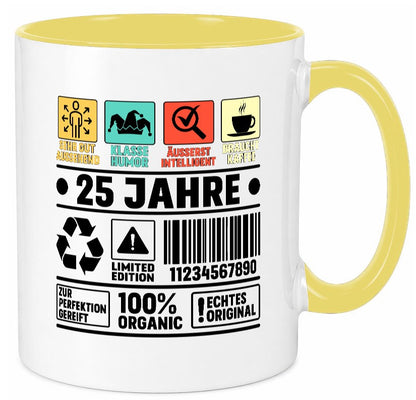 25. Geburtstag | 25 Jahre Humor Limited Edition lustiger Spruch Geschenk Tasse