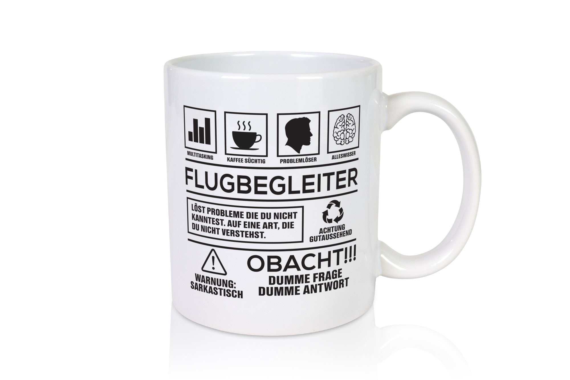 Achtung Probleme Flugbegleiter | Steward Flughafen lustiger Spruch Geschenk