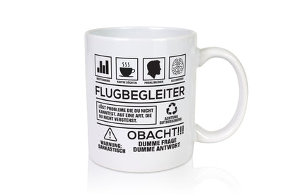 Achtung Probleme Flugbegleiter | Steward Flughafen lustiger Spruch Geschenk