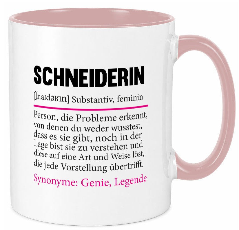 Schneiderin | Spruch Beruf Schneiderei Humor v2 Geschenk Arbeit Kollegen Büro Tasse