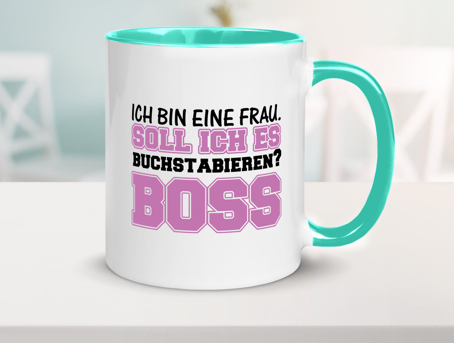 Ich bin der Boss Geschenk Humor Geschenkidee lustiger Spruch Tasse