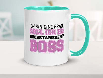 Ich bin der Boss Geschenk Humor Geschenkidee lustiger Spruch Tasse