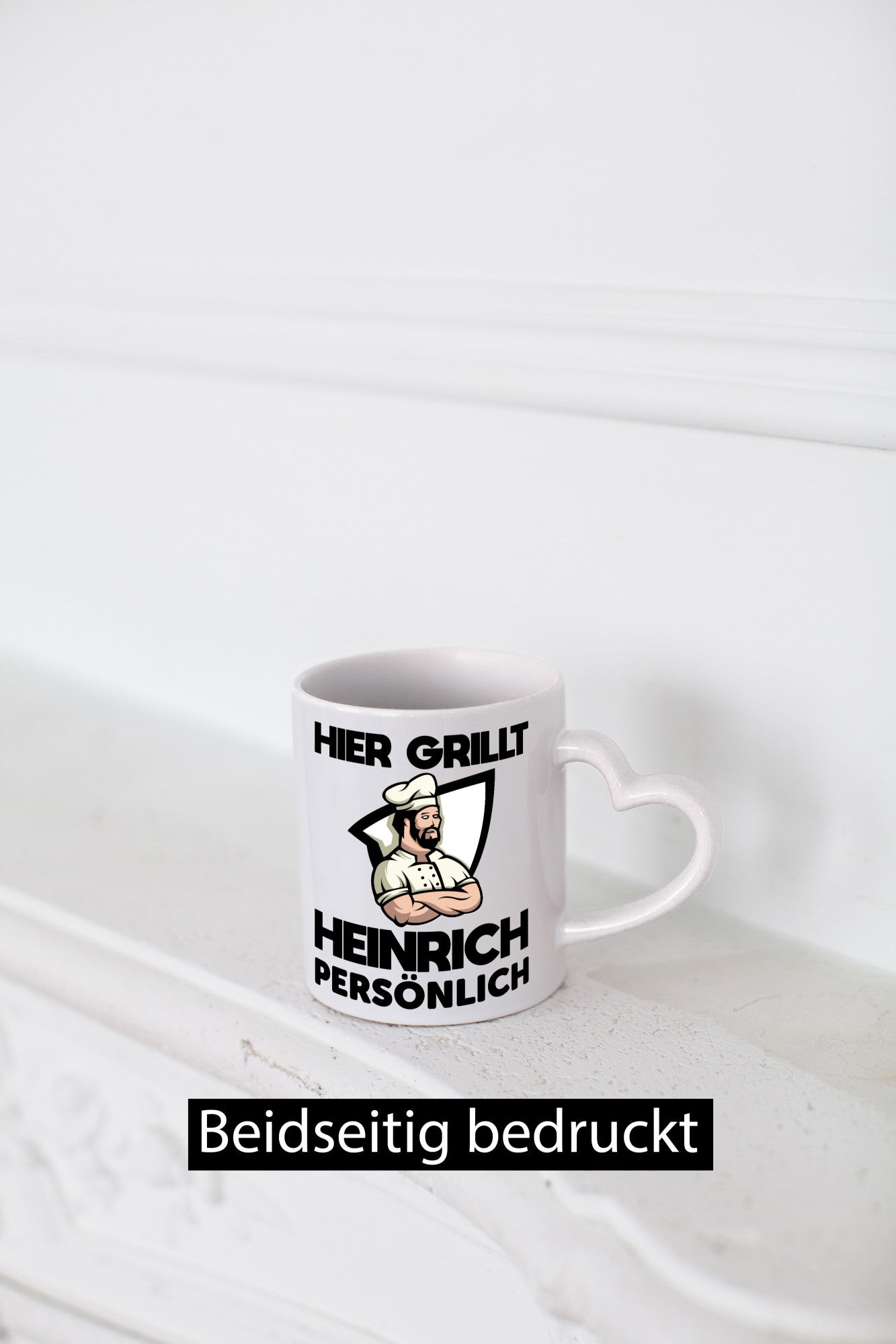 Hier Grillt Heinrich Persönlich | Grillmeister Geschenk Humor Geschenkidee