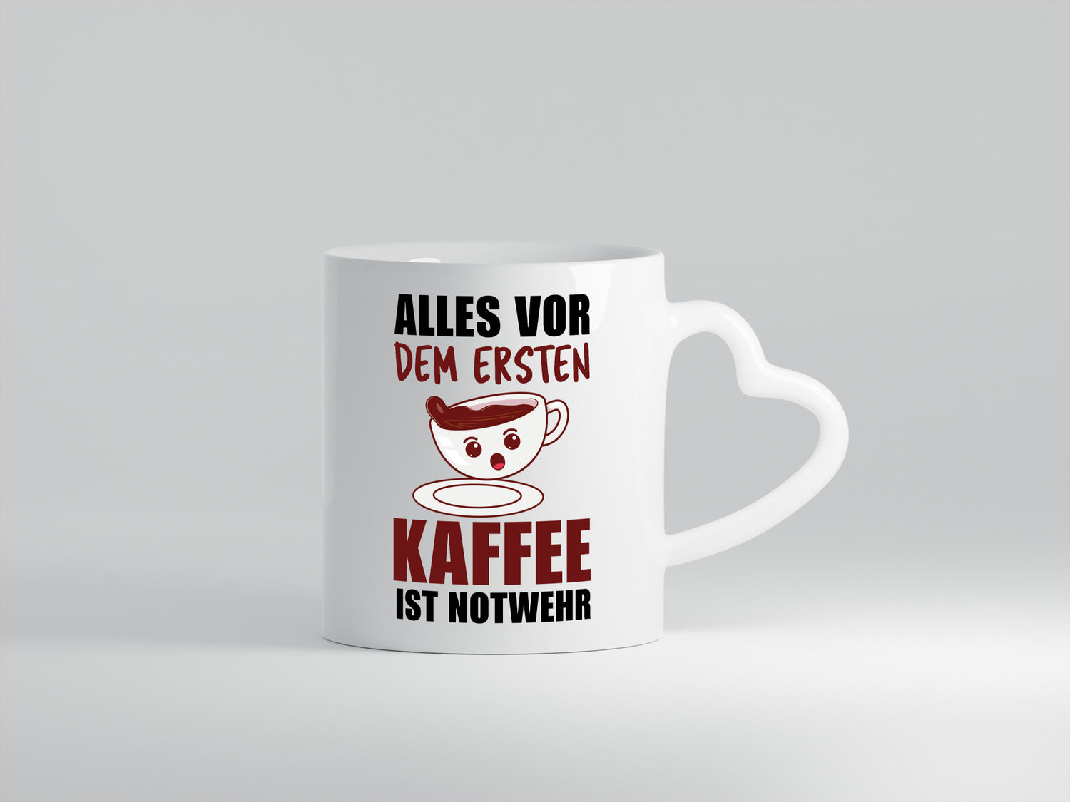 Erster Kaffee? Notwehr Geschenkidee Humor Tasse