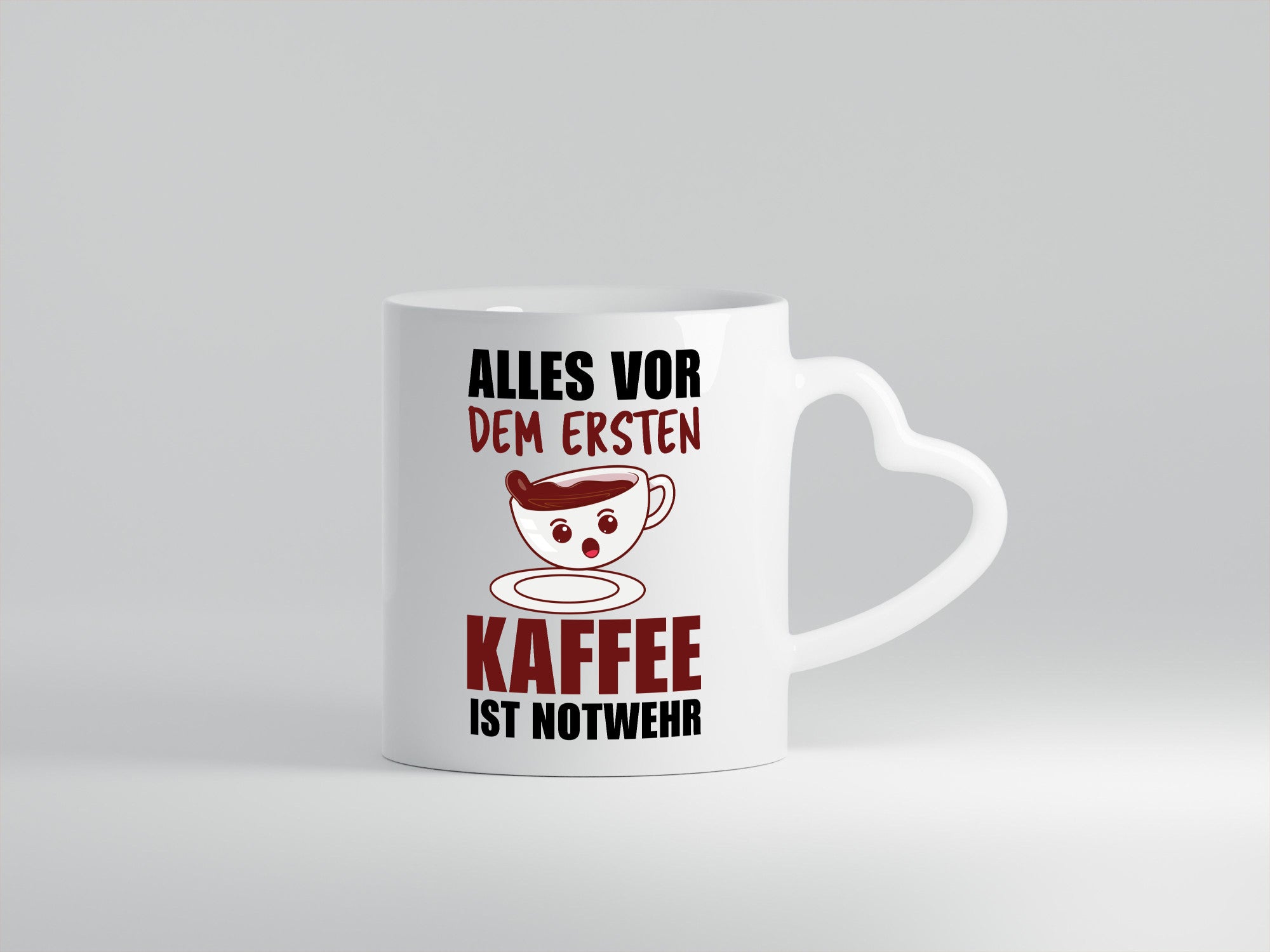 Erster Kaffee? Notwehr Geschenkidee Humor Tasse