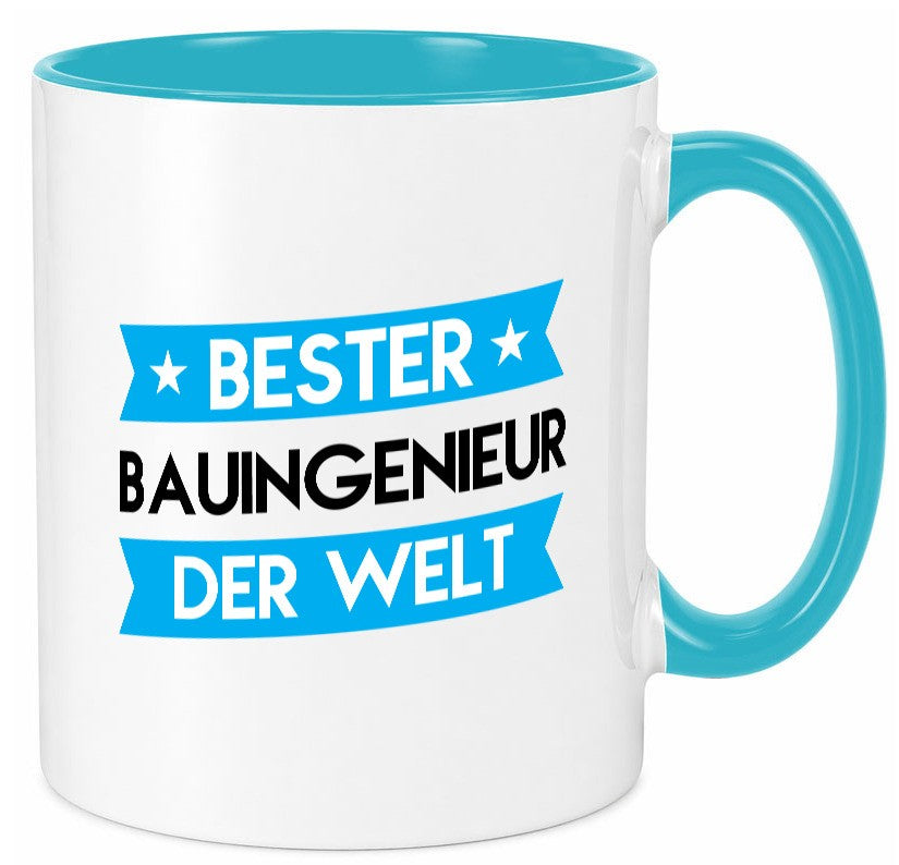 Bester Bauingenieur | Ingenieur lustig Humor Geschenkidee Geschenk Tasse