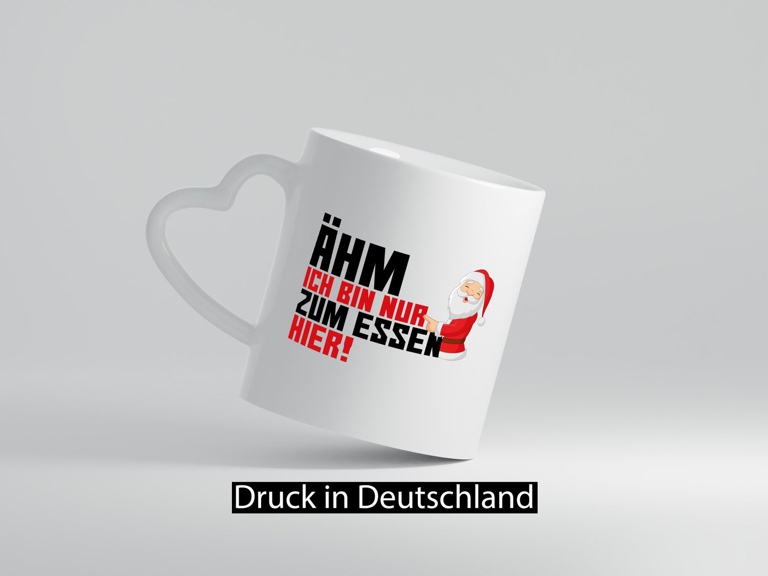 Bin nur zum Essen hier | Weihnachtsmann Heiligabend Geschenkidee Humor Tasse