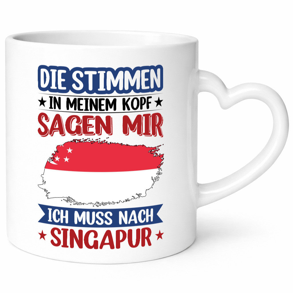 Singapur | Urlaub Stimmen in meinem Kopf Traumland v2 lustiger Spruch Geschenk