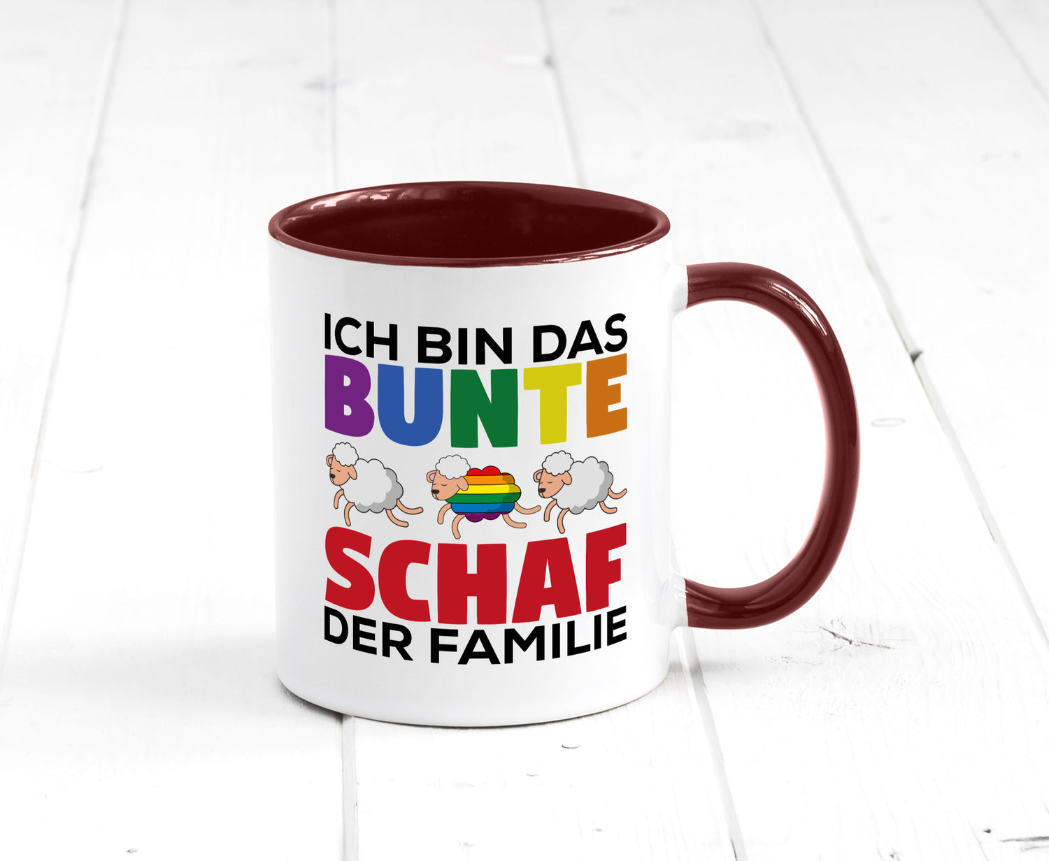 LGBTQ+ Tasse | Buntes Schaf Regenbogen Humor Geschenkidee