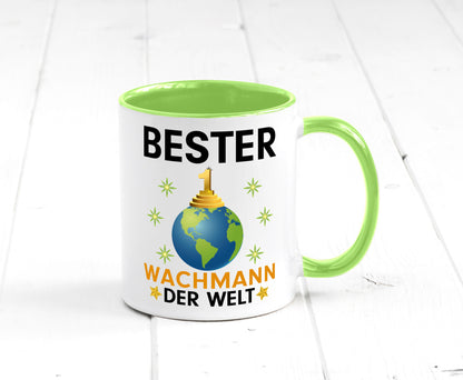 Welt Bester Wachmann | Wachpersonal Nachtwächter Humor Geschenkidee Tasse