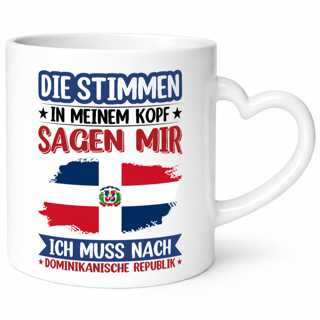 Dominikanische Republik | Urlaub Stimmen in meinem Kopf Humor Geschenkidee Tasse