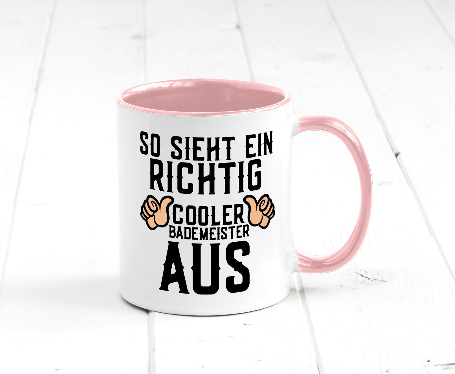 Richtig cooler Bademeister | Daumen hoch Schwimmbad lustig Humor Geschenkidee
