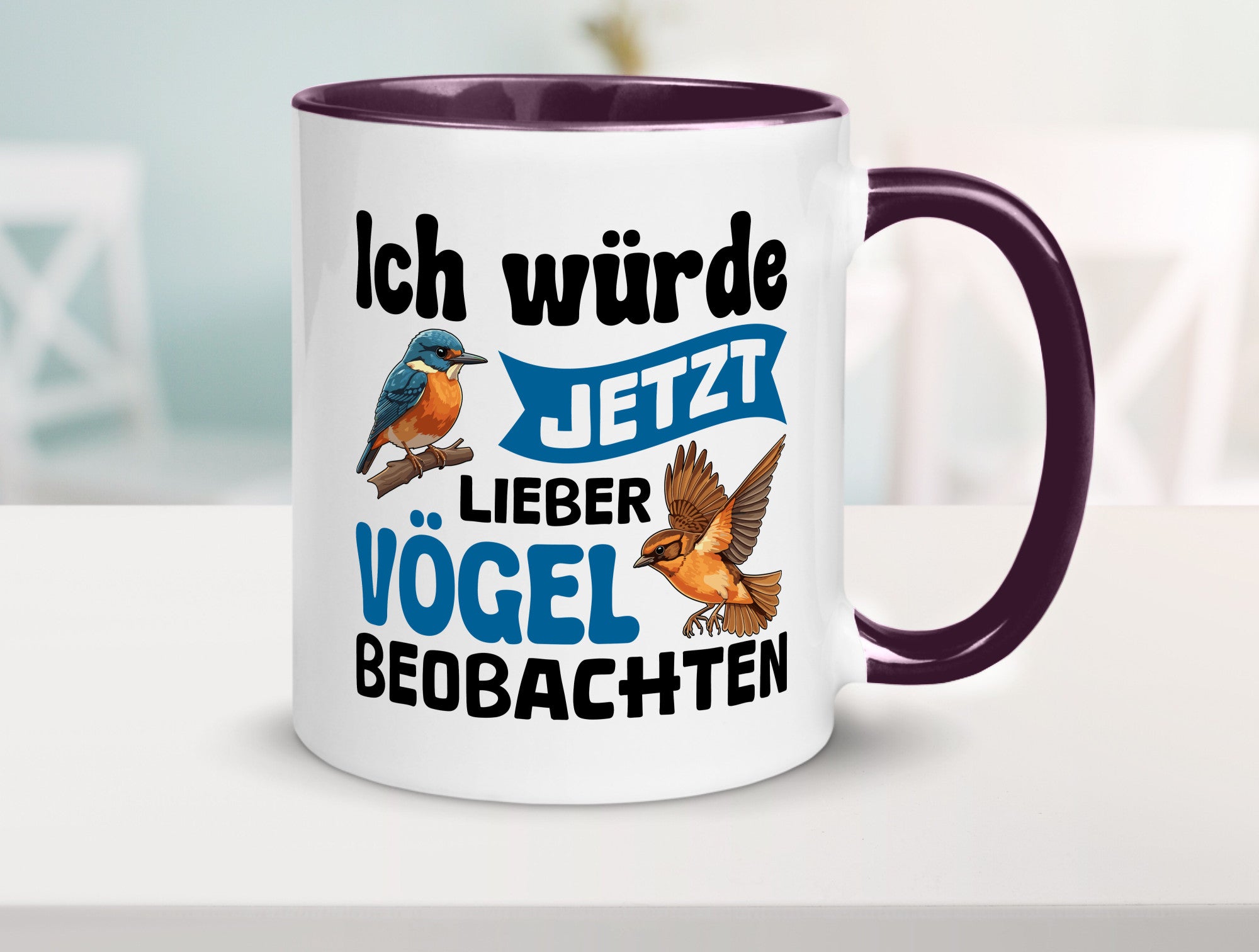 Vögel beobachten | Vogel lustig Humor Geschenkidee Geschenk Tasse