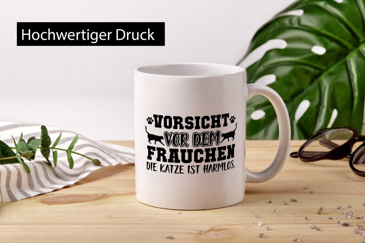 Vorsicht vor Frauchen | Frauen Tasse Katzenbesitzerin Humor Tierliebhaber