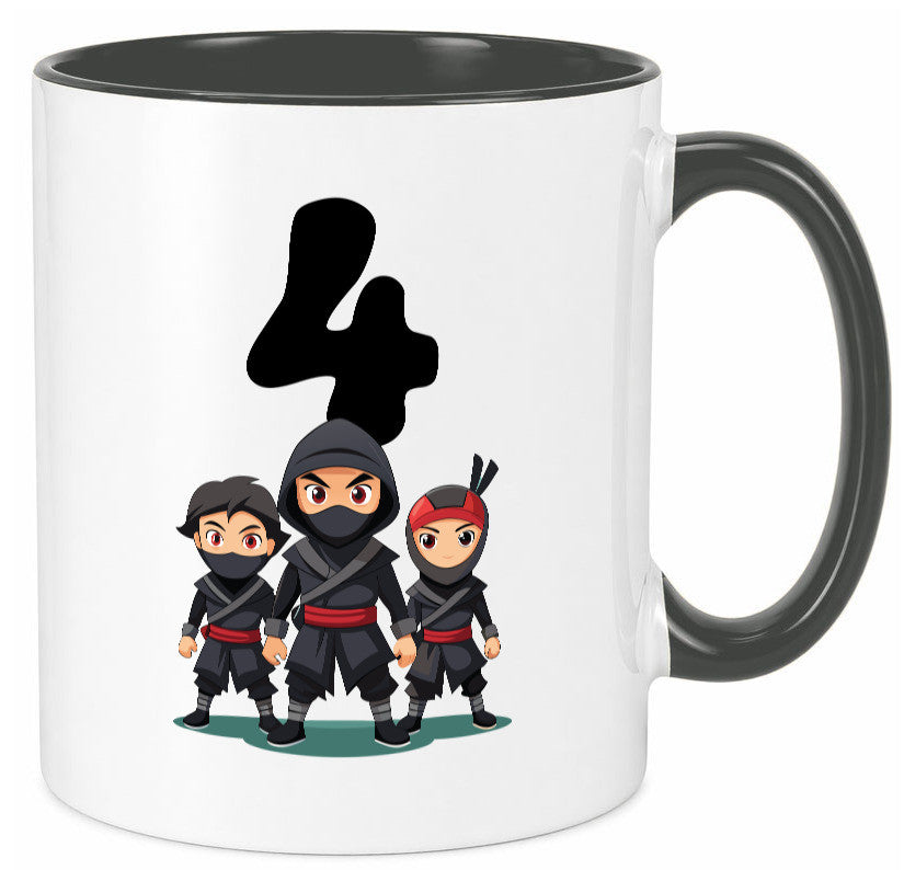 4. Geburtstag | 4 Jahre Ninja lustig Geschenkidee Geschenk Tasse