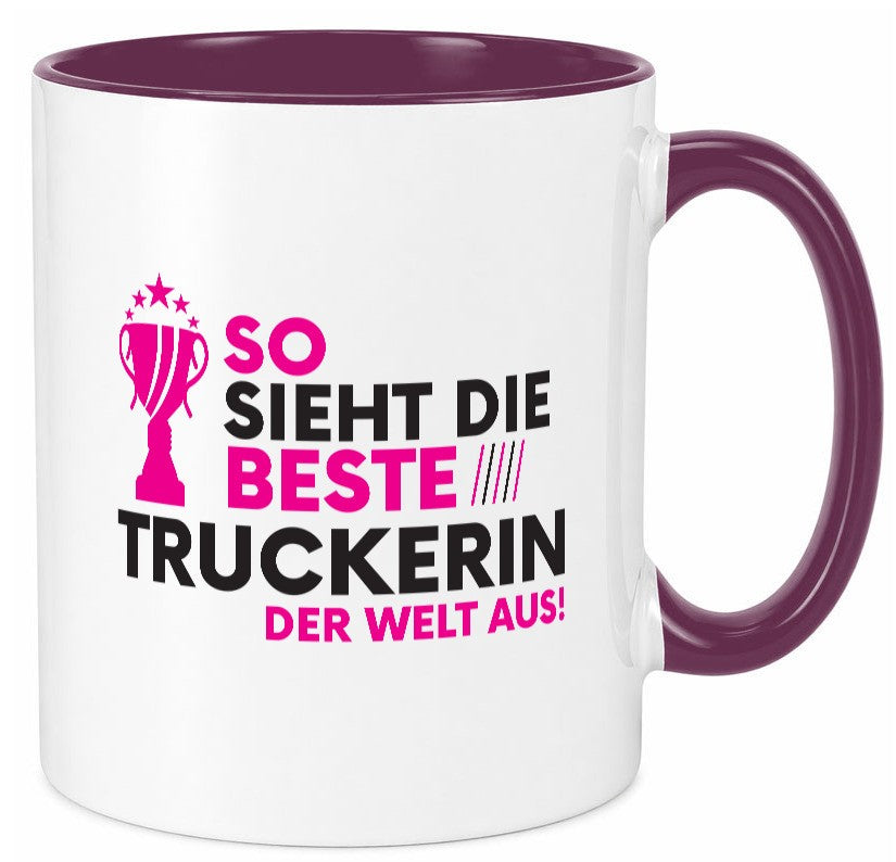 Die Weltbeste Truckerin | LKW Fahrerin Geschenk Humor Geschenkidee lustiger Tasse