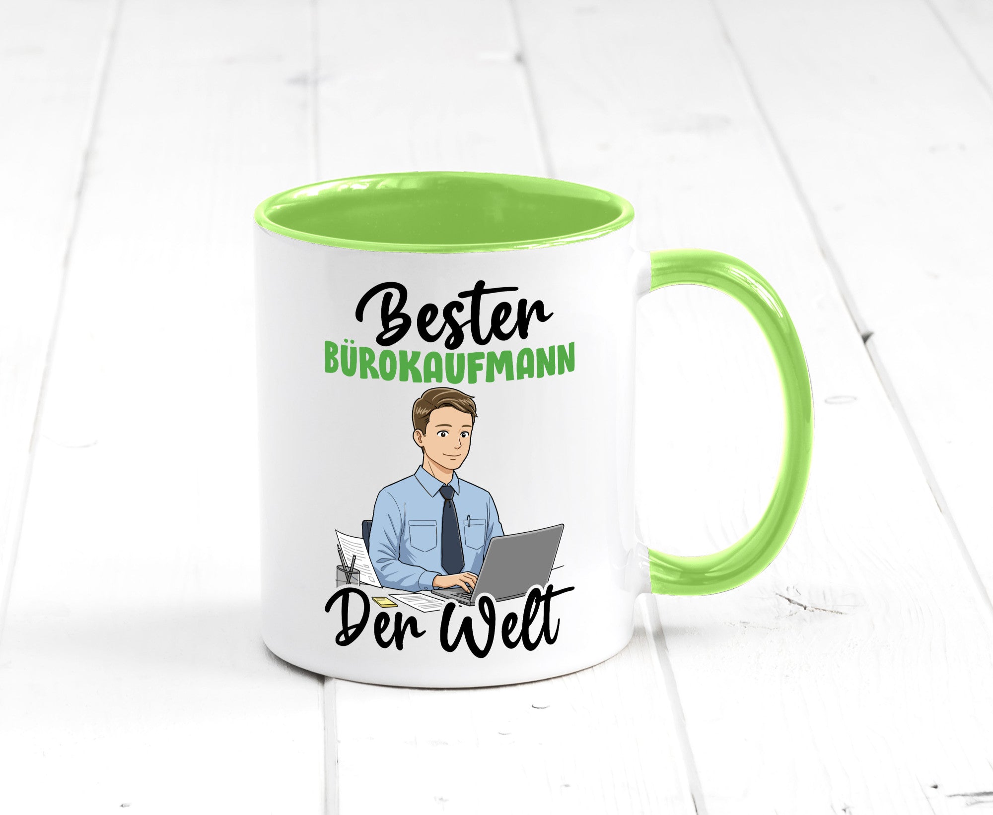Bester Bürokaufmann | Kaufmann v2 lustig Arbeit Kollegen Büro Geschenk Tasse