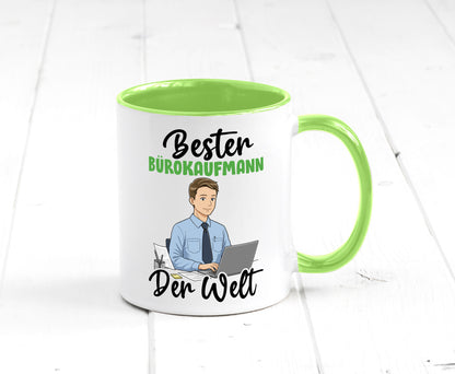 Bester Bürokaufmann | Kaufmann v2 lustig Arbeit Kollegen Büro Geschenk Tasse
