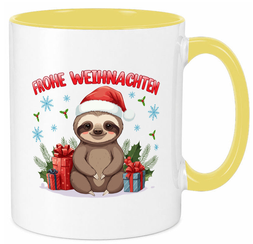 Frohe Weihnachten | Faultier Humor Tierliebhaber Geschenkidee Tasse