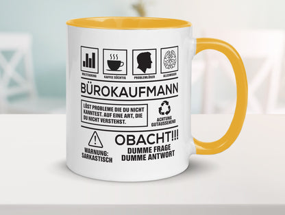 Achtung Probleme Bürokaufmann | Kaufmann Humor Arbeit Kollegen Büro