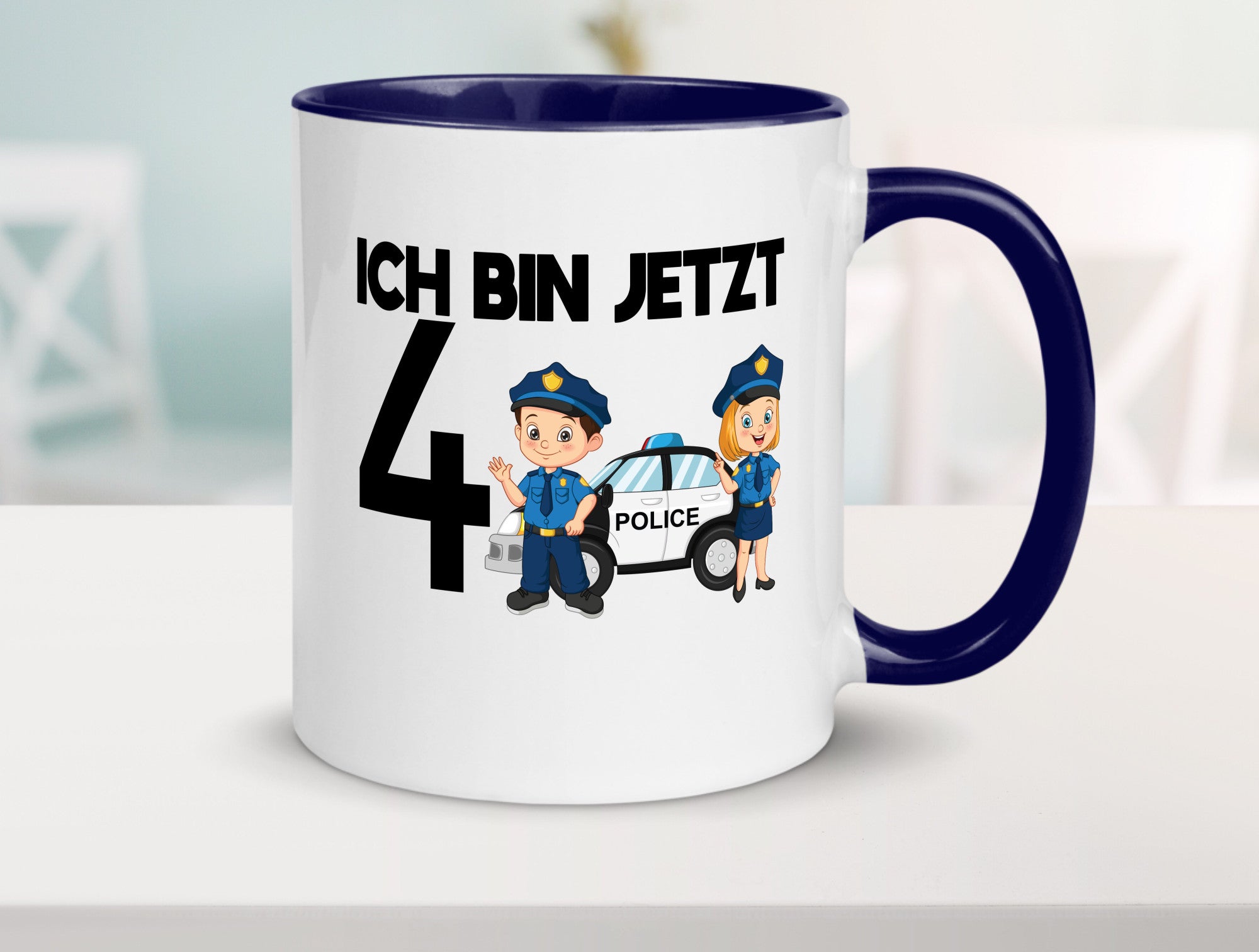 Ich bin jetzt 4 | Polizei 4. Geburtstag Jähriger Geschenk Geschenkidee lustiger