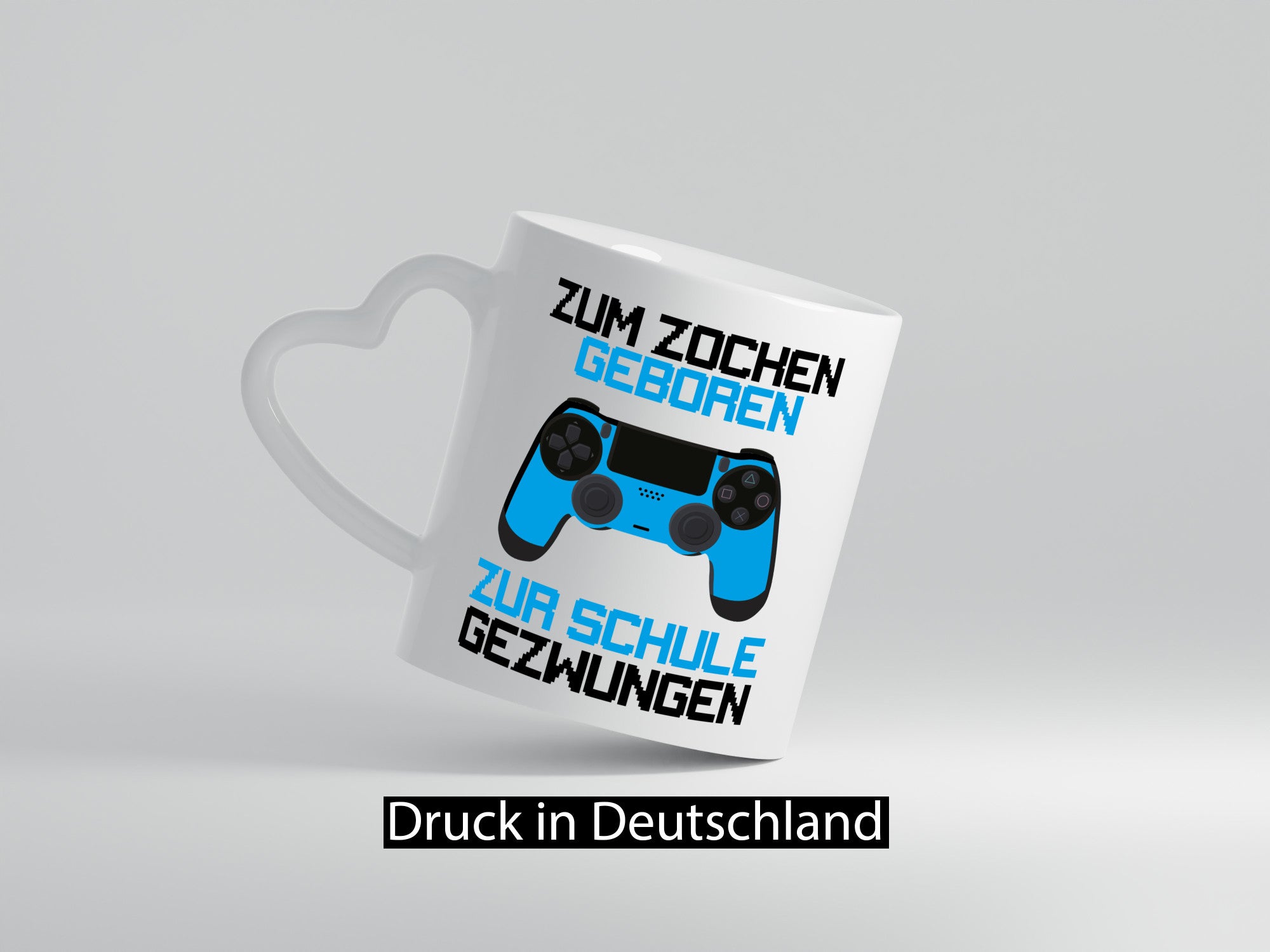 Zum zocken geboren zur Schule gezwungen lustiger Spruch Geschenk Humor