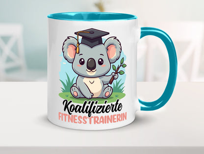 Koalifizierte Fitnesstrainerin | Trainerin Sport v2 Geschenkidee Humor Tasse
