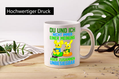 Nicht immer einer Meinung | Geschwister Einhorn Faultier Humor Tierliebhaber