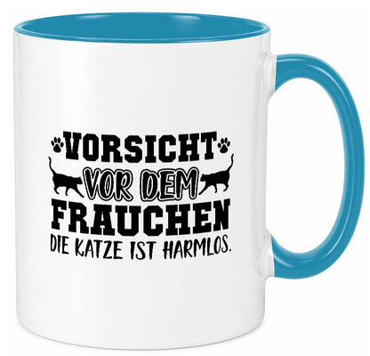 Vorsicht vor Frauchen | Frauen Tasse Katzenbesitzerin Humor Tierliebhaber
