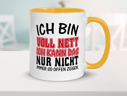 Ich bin voll nett Geschenkidee Humor Tasse
