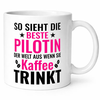 Kaffee trinkt: Pilotin | Definition Piloten Humor Geschenkidee Tasse