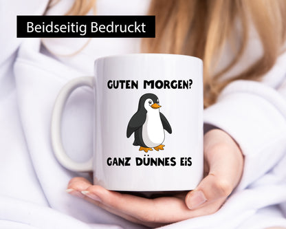 Ganz dünnes Eis | lustig Morgenmuffel Spruch lustiger Geschenk Humor