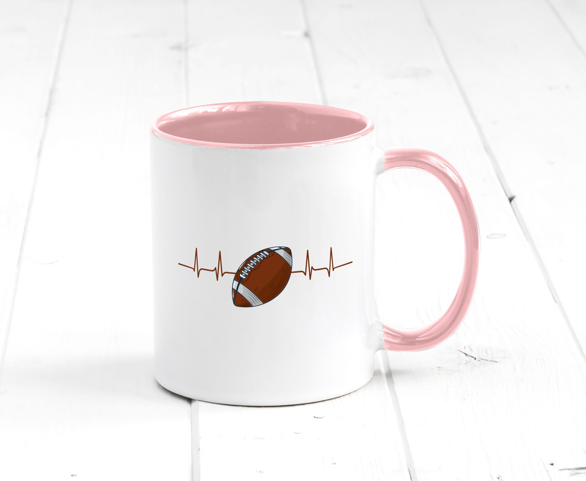 American Football Herzschlag | Footballer Superbowl Humor Geschenkidee Tasse